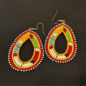 NEW‎ African Handmade Beaded Earrings